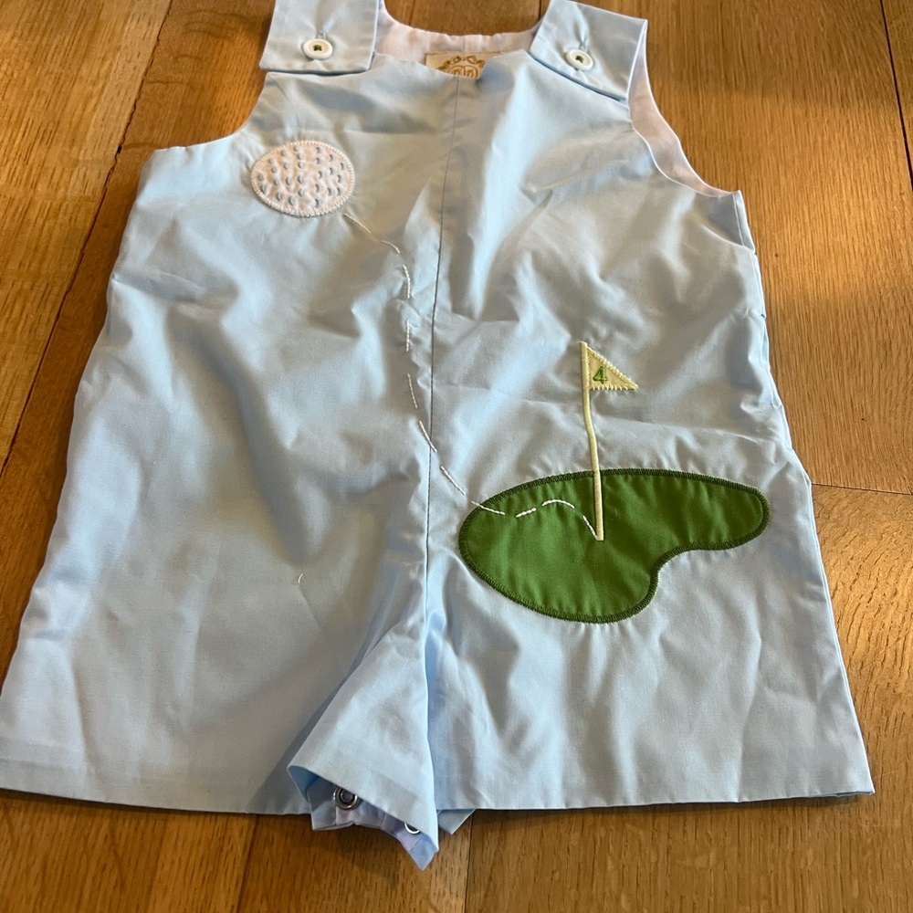 The Beaufort Bonnet Company Light Blue Golf Bodysuit